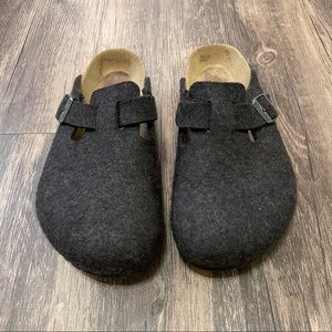 Birkenstock Boston Wool Felt Anthracite 38 Regular
